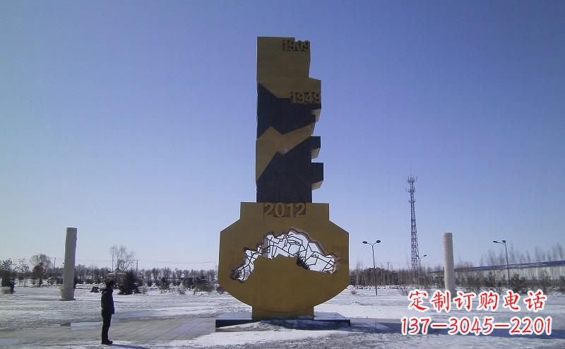 宁波不锈钢抽象钥匙雕塑——精美装饰品