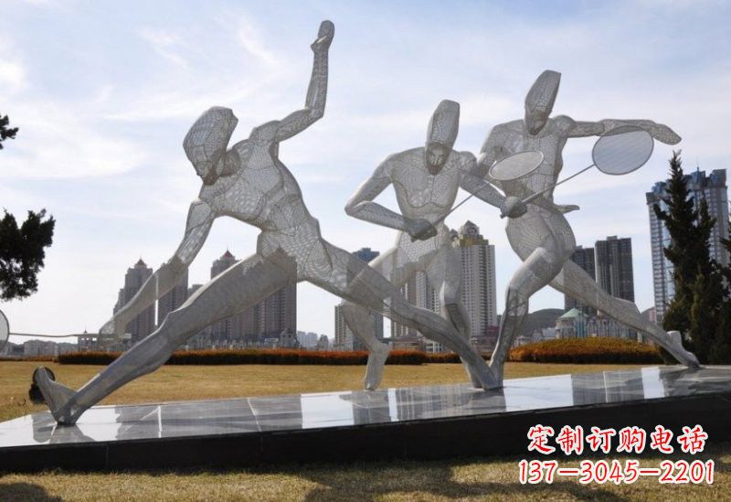 宁波精致的不锈钢羽毛球雕塑
