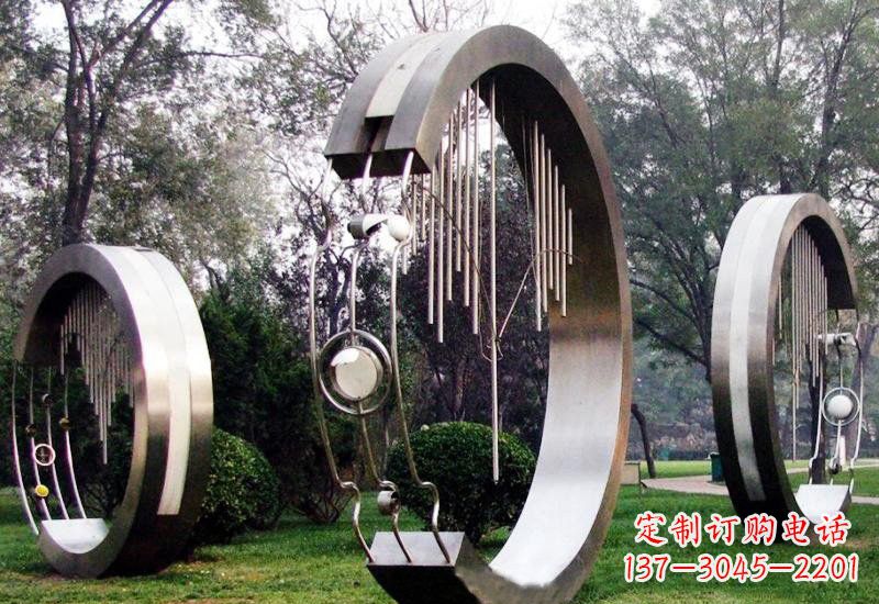 宁波不锈钢抽象圆环聆听雕塑