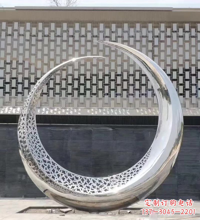 宁波不锈钢抽象月亮雕塑