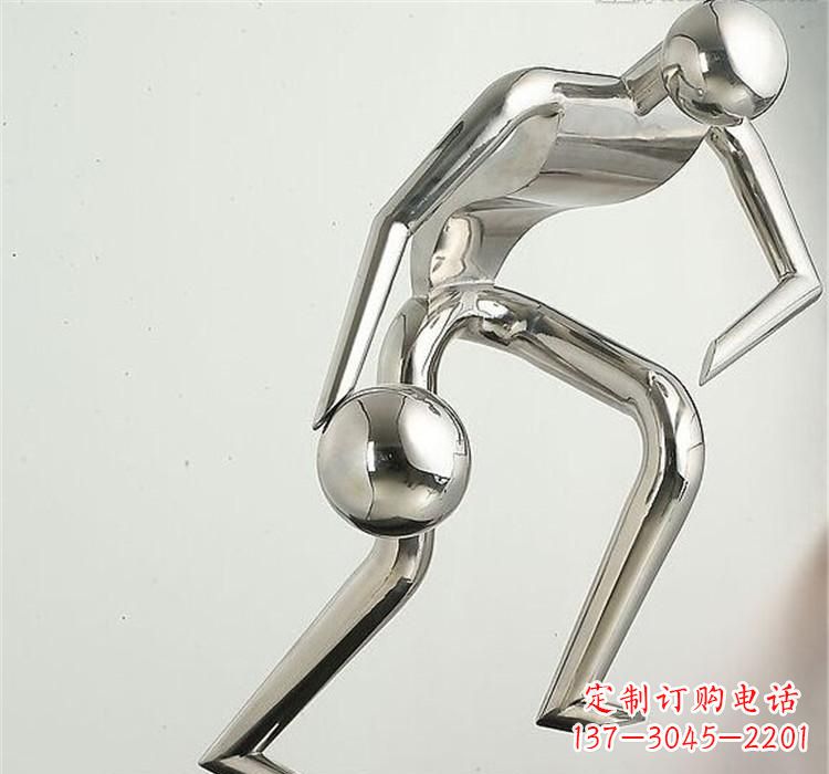 宁波不锈钢保龄球雕塑——抽象人形美学之精华