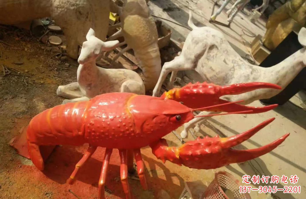宁波不锈钢大龙虾雕塑1