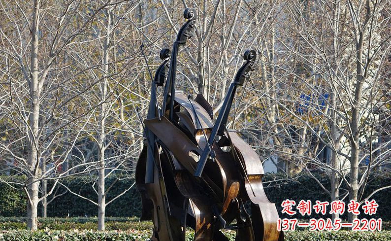宁波不锈钢大提琴雕塑细节丰富的艺术象征