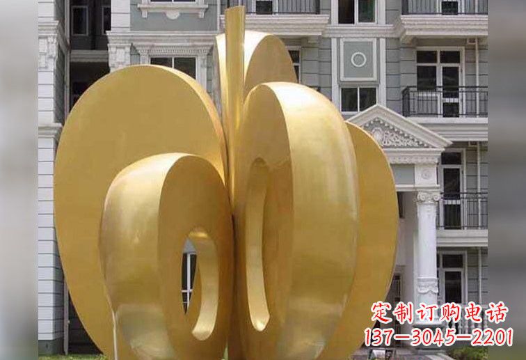 宁波不锈钢大型苹果雕塑