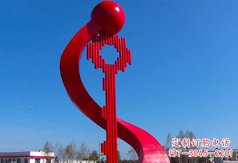 宁波不锈钢大型抽象钥匙雕塑