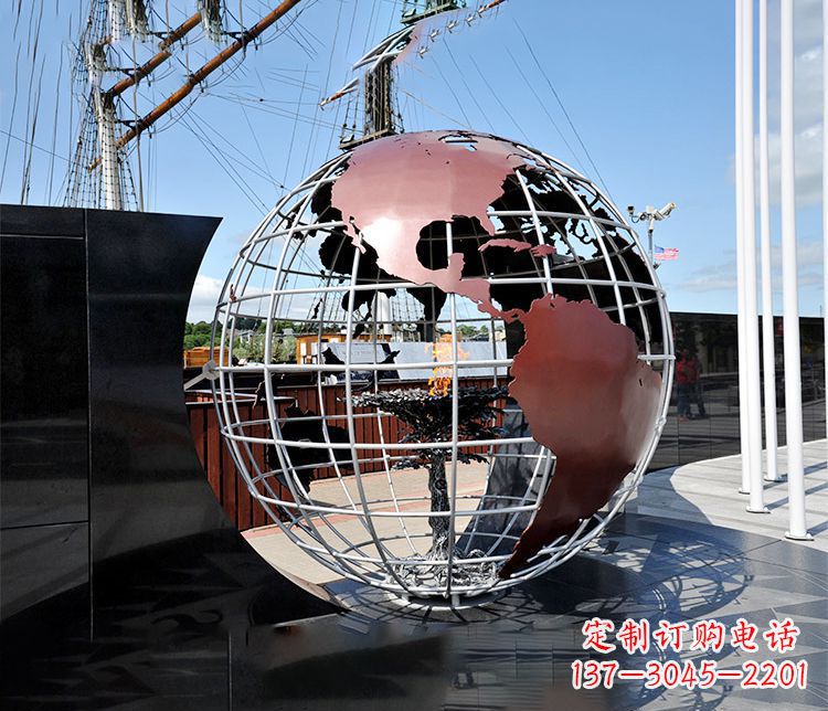 宁波不锈钢大型地球仪雕塑精美纳米艺术