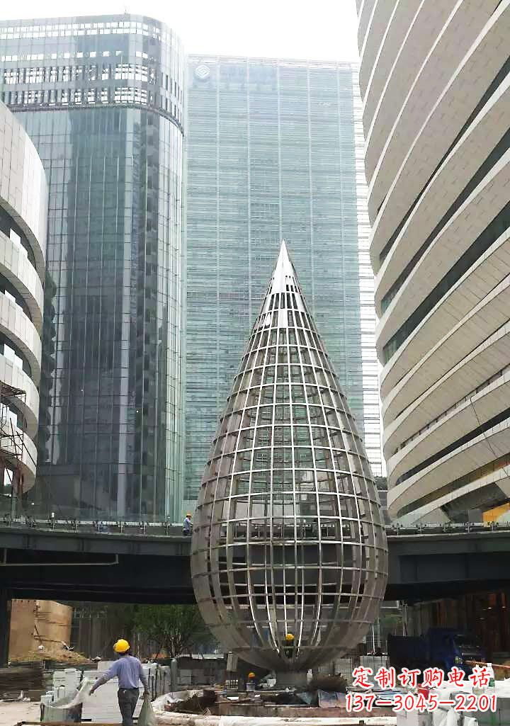 宁波不锈钢大型水滴城市景观雕塑