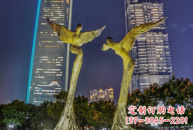 宁波不锈钢大型天使雕塑一种极具震撼力的艺术之作