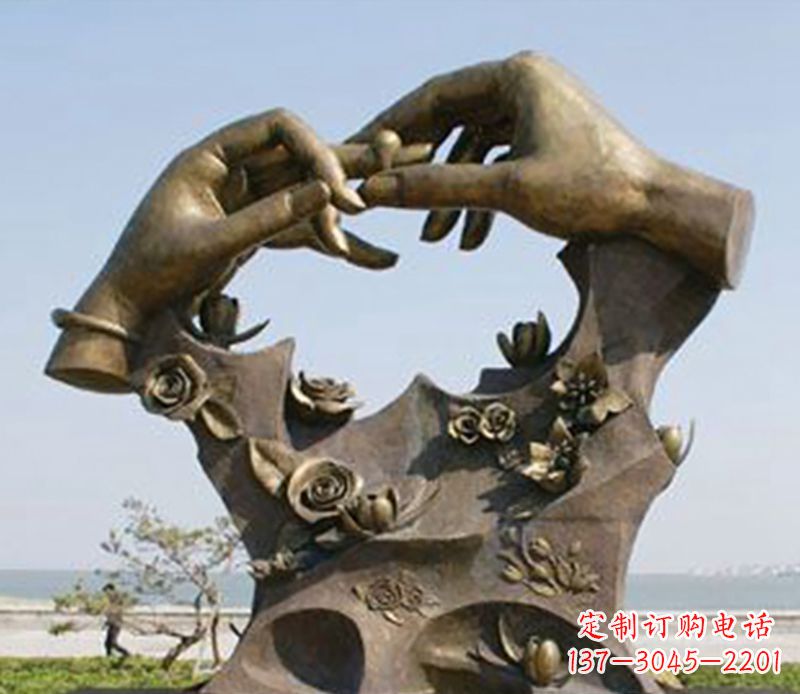 宁波不锈钢戒指雕塑表达爱的艺术精品