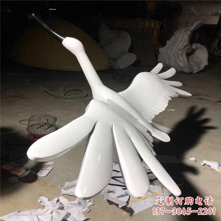 宁波精致的不锈钢丹顶鹤雕塑