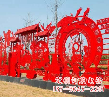 宁波不锈钢党旗雕塑——缅怀先烈、继续前进