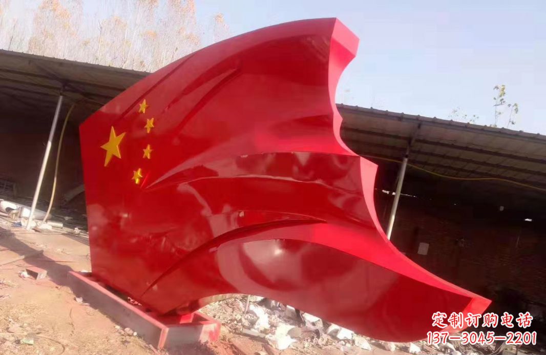 宁波不锈钢党旗雕塑户外摆件