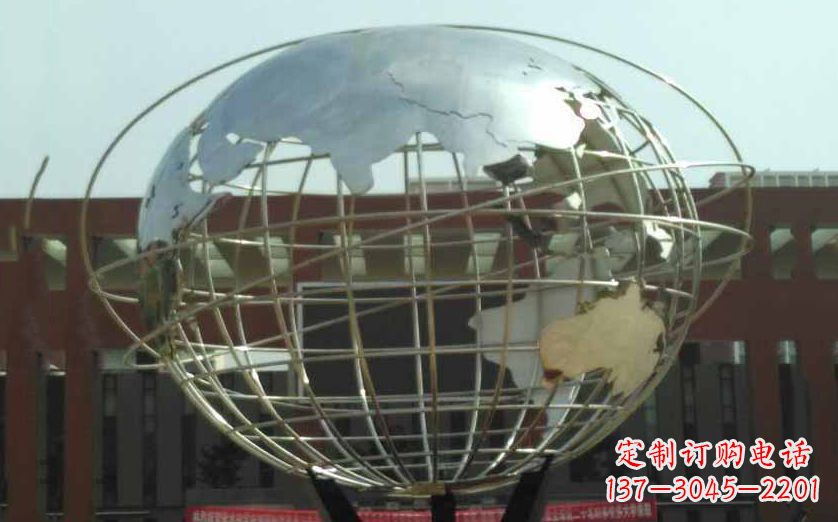 宁波不锈钢地球仪雕塑象征地球的美丽