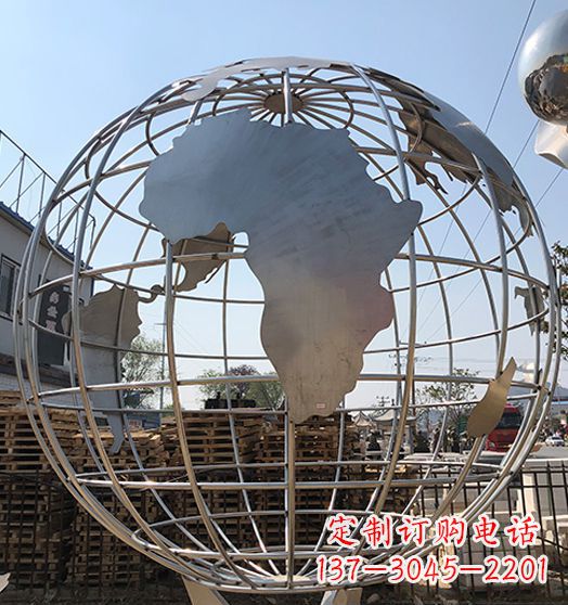 宁波不锈钢地球仪雕塑精美的艺术作品