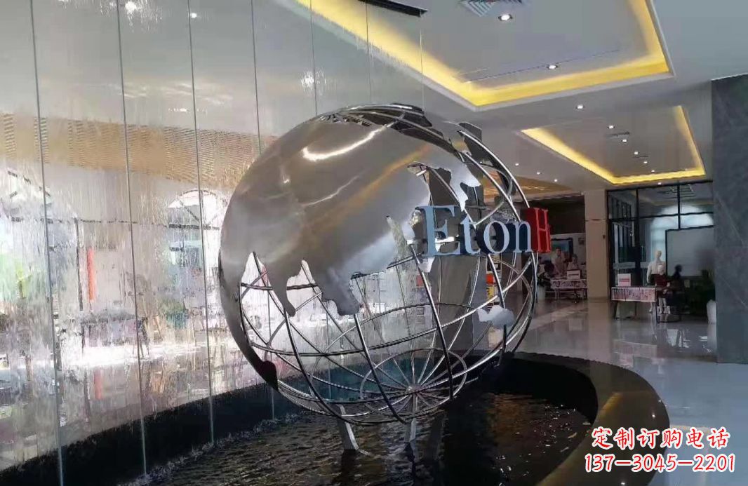 宁波大地见证——不锈钢地球仪喷泉雕塑