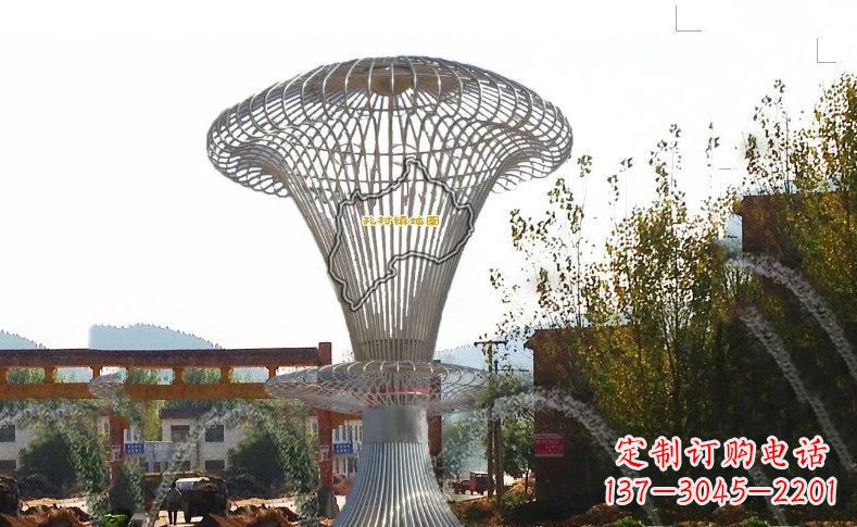 宁波不锈钢地图标志城市景观雕塑