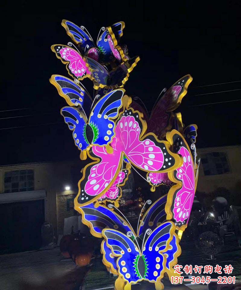 宁波不锈钢蝴蝶雕塑彩绘魅力无限