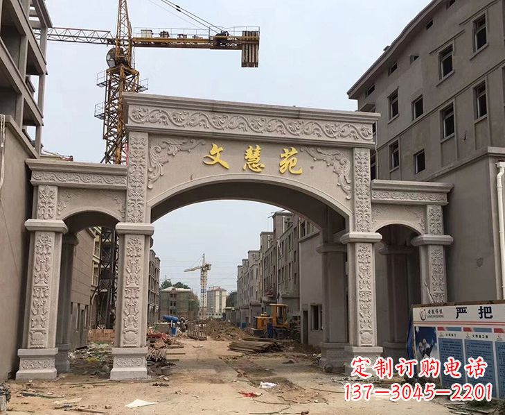宁波艺术精美的不锈钢牌坊雕塑