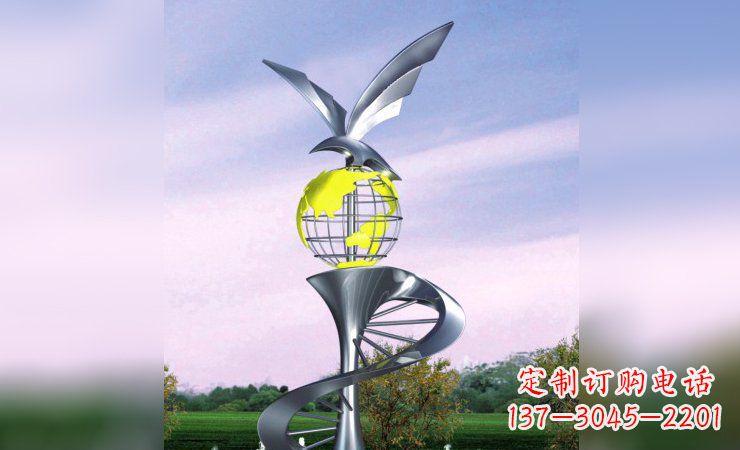 宁波雄鹰展翅,不锈钢雕塑飞翔