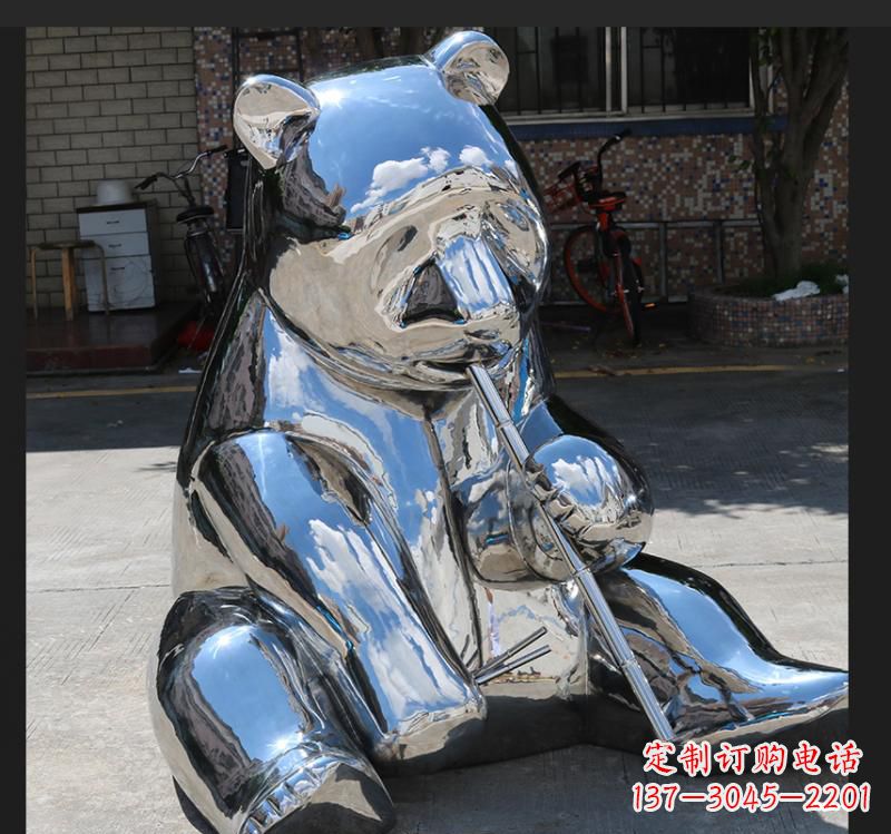 宁波不锈钢动物熊雕塑来自自然的美丽