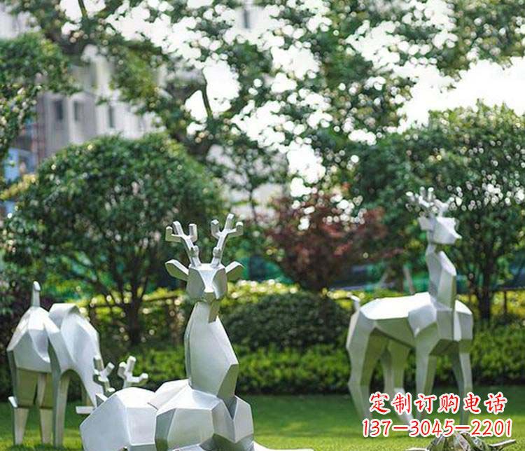 宁波不锈钢动物鹿雕塑艺术与自然的完美结合