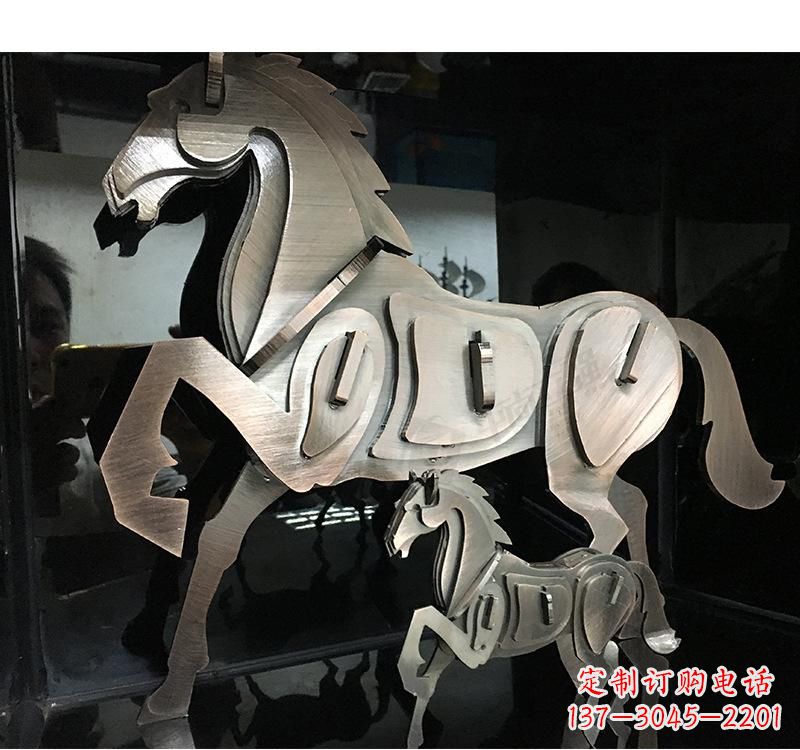 宁波不锈钢动物马雕塑艺术精美动人