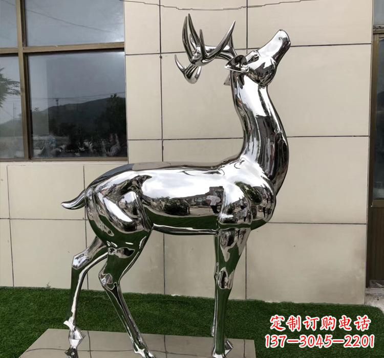 宁波不锈钢动物梅花鹿雕塑