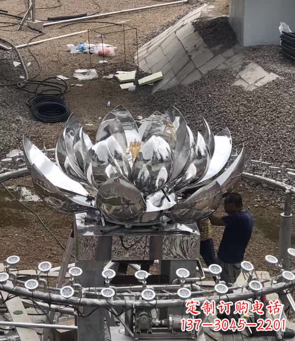 宁波不锈钢荷花景观雕塑