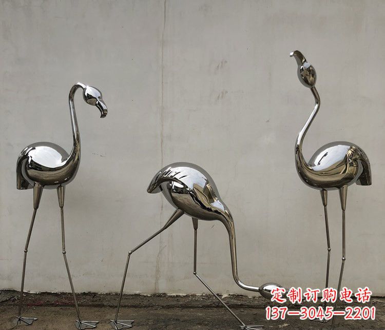 宁波不锈钢锻造火烈鸟雕塑