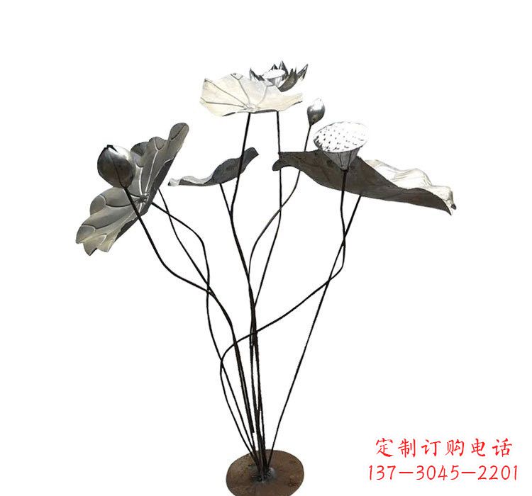 宁波不锈钢锻造莲花雕塑精美外形,长久耐用