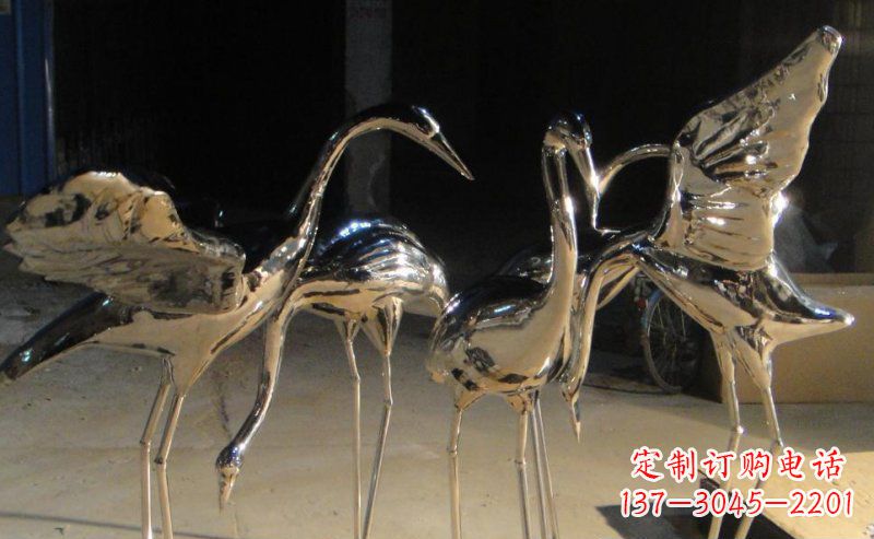 宁波仙鹤雕塑不锈钢锻造的精美艺术