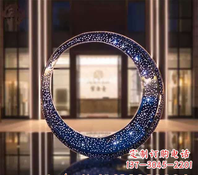宁波不锈钢发光月亮雕塑照亮夜空的梦幻之光
