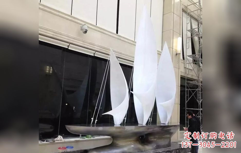 宁波不锈钢帆船海洋迷人的雕塑