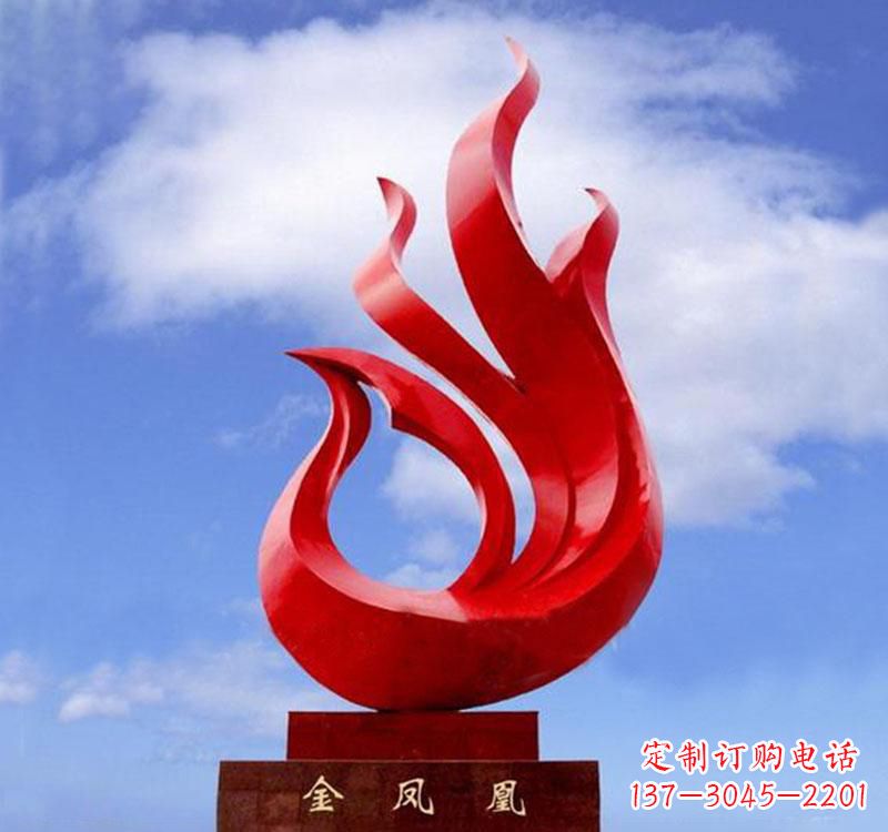 宁波不锈钢凤凰雕塑——精致灵动的艺术品