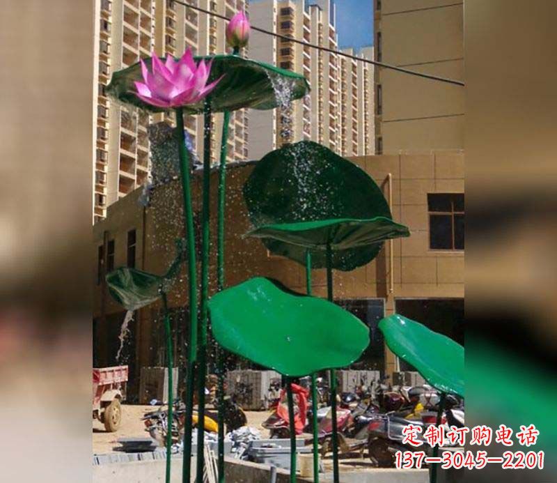 宁波不锈钢仿真荷花雕塑