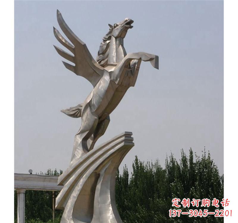 宁波不锈钢飞马雕塑