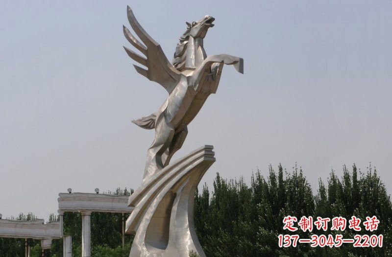 宁波不锈钢飞马雕塑222