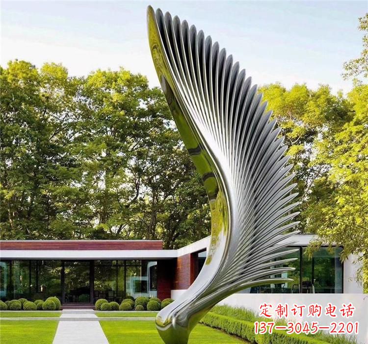 宁波不锈钢飞行翅膀雕塑——精美的艺术之作