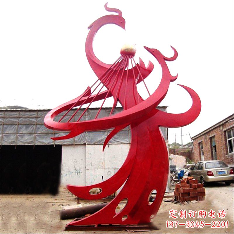 宁波不锈钢凤凰雕塑绚丽多彩的艺术瑰宝