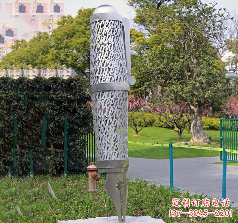 宁波不锈钢钢笔雕塑2