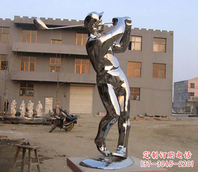 宁波高尔夫雕塑一种不锈钢制作的艺术品