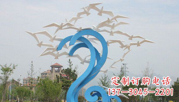 宁波不锈钢鸽子放飞雕塑