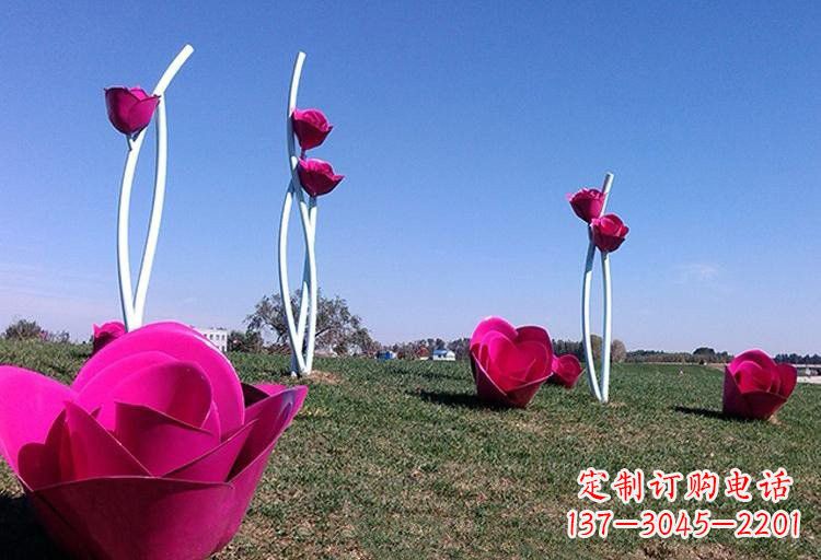 宁波不锈钢玫瑰雕塑美丽的艺术之作