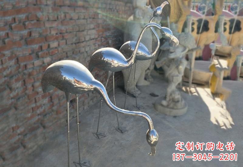 宁波不锈钢火烈鸟雕塑灿烂耀眼的艺术之作