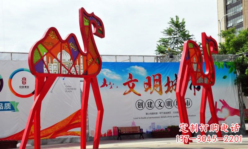宁波不锈钢骆驼雕塑——精美的艺术之作