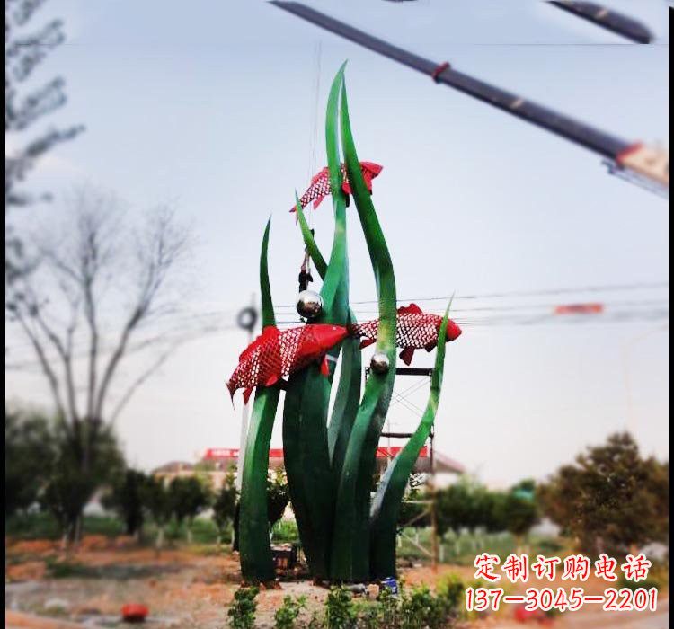 宁波不锈钢鲤鱼雕塑美轮美奂的艺术之作