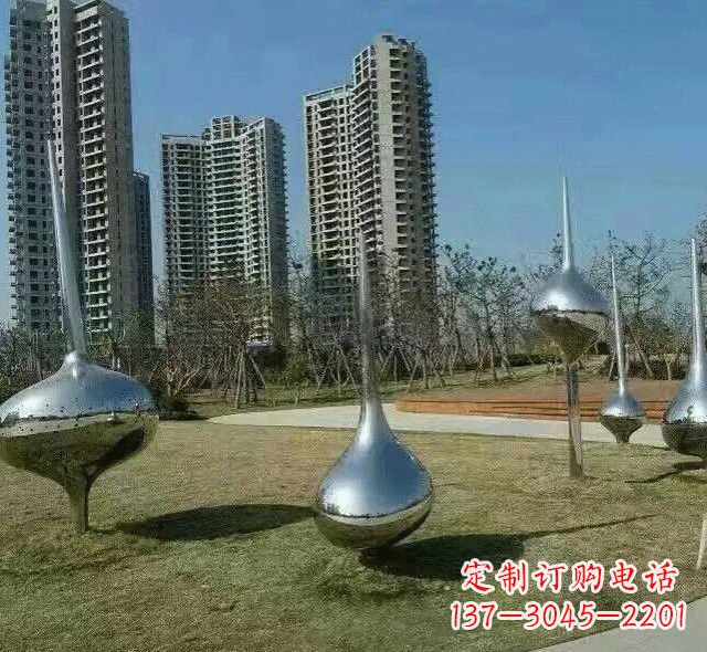 宁波不锈钢陀螺雕塑精美装饰公园环境