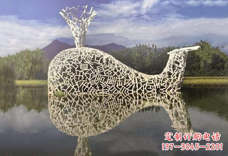宁波不锈钢鲸鱼雕塑令人惊叹的艺术之作