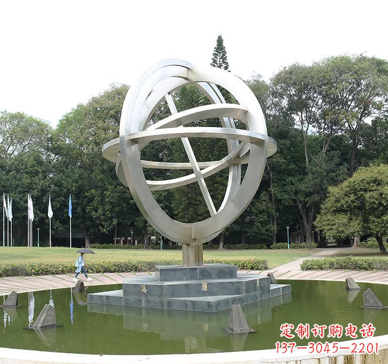 宁波不锈钢地球仪雕塑把地球放在手中