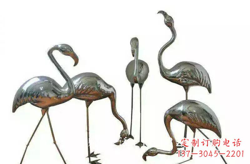 宁波不锈钢火烈鸟雕塑——美丽的自然之美